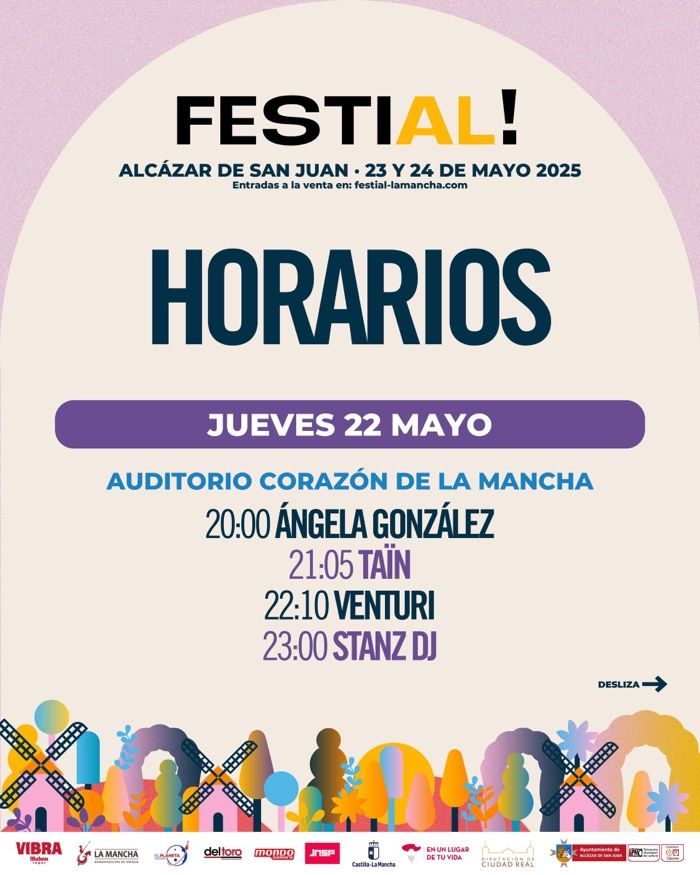 YA ESTÁN AQUÍ LOS HORARIOS DE FESTIAL!