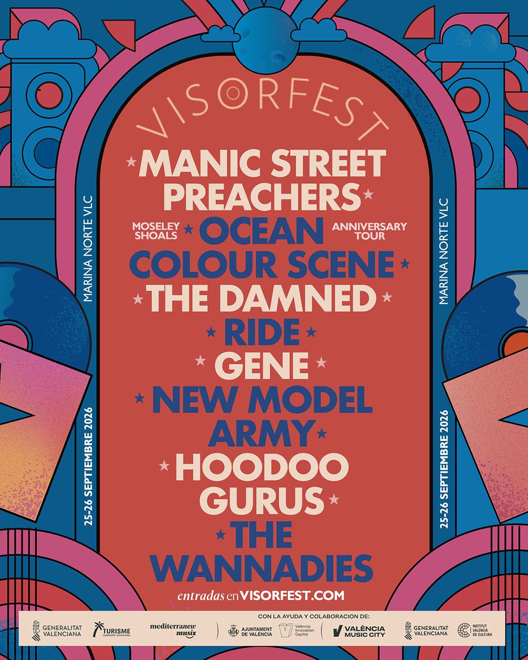 MANIC STREET PREACHERS Y THE DAMNED SE UNEN AL CARTEL DE VISOR FEST 2026